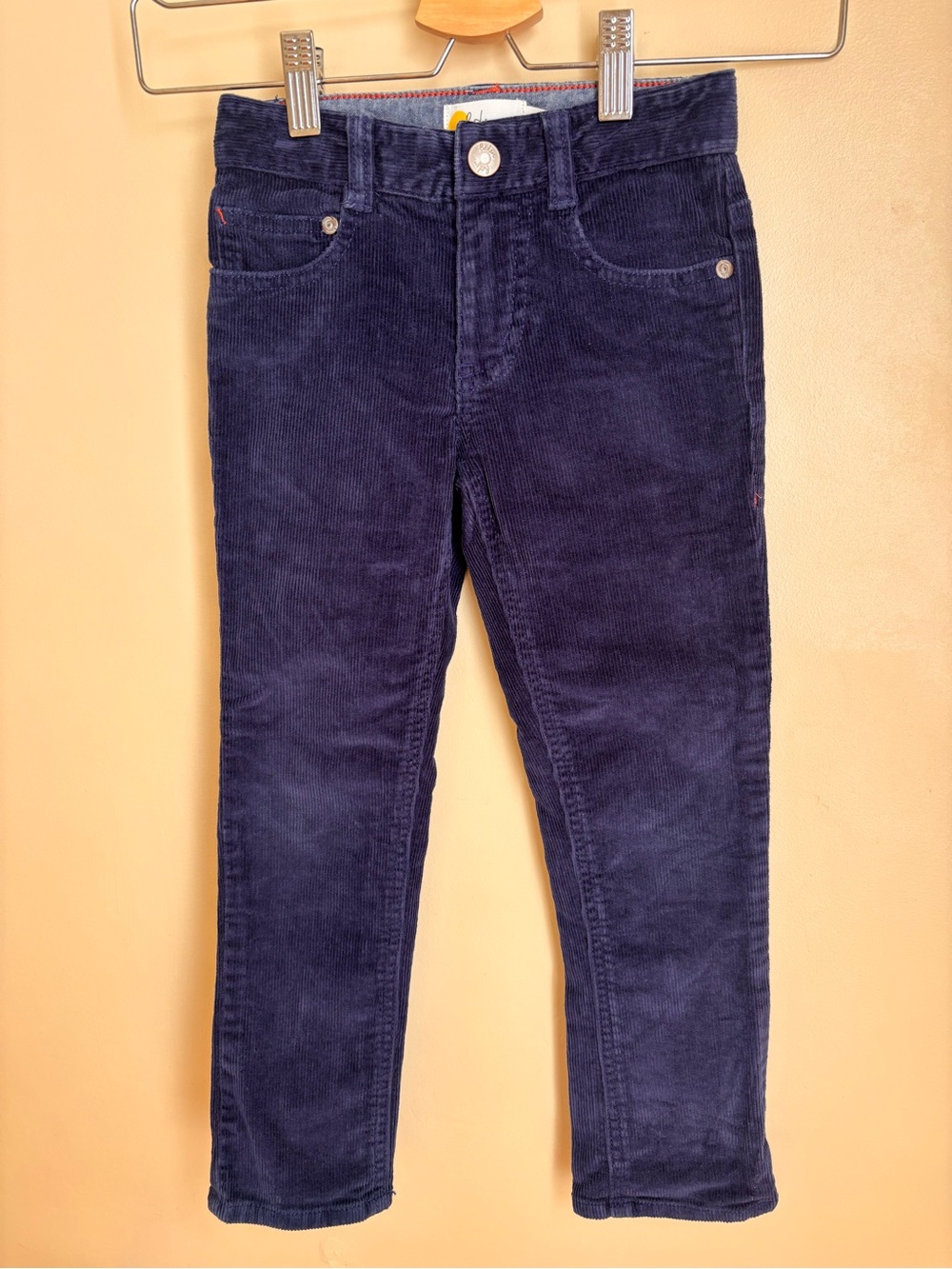 Boden Kids Navy Blue Corduroy Pants 5Y Slim skinny style cords
